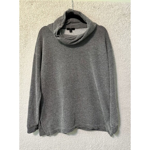 J. Crew Cowl Neck Sweater Medium Cotton Blend Gray - Picture 1 of 9